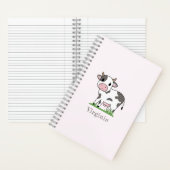 Niedliches Cow Pink Notebook Notizblock (Innen)