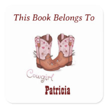 Niedliches CowGirl stiefelt dieses Buch