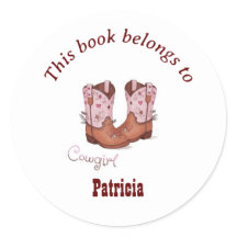 Niedliches CowGirl stiefelt dieses Buch