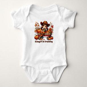 Niedliches Cowgirl-Training für anpassbare Mädchen Baby Strampler