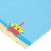 Niedliches Crab Beach 1. Geburtstag Party Tischdecke (Schrägansicht)