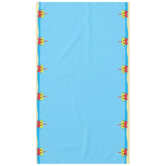 Niedliches Crab Beach 1. Geburtstag Party Tischdecke (Vorderseite)