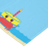 Niedliches Crab Beach 1. Geburtstag Party Tischdecke (Schrägansicht)