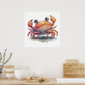 Niedliches Crab Poster (Küche)