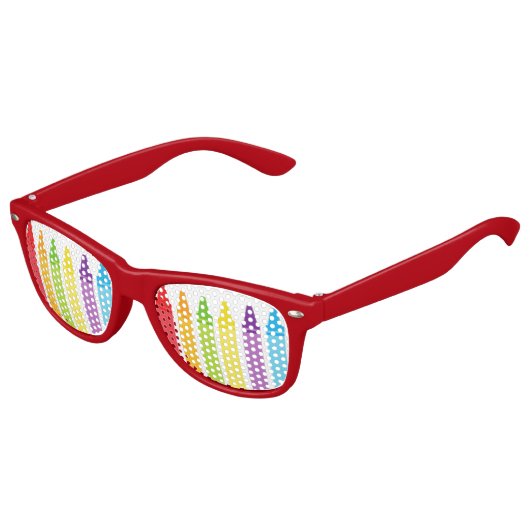 Niedliches Crayon Custom Elementary School Kids Partybrille (Schrägansicht)