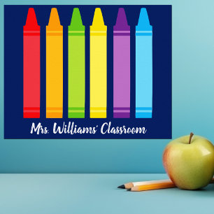 Niedliches Crayon Custom Elementary School Poster