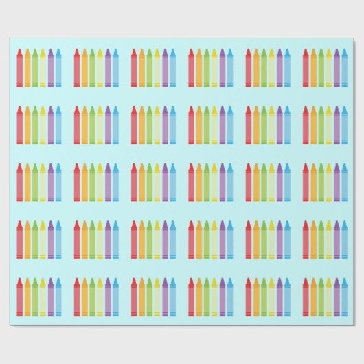 Niedliches Crayon Wrapping Paper Geschenkpapier (Flach)