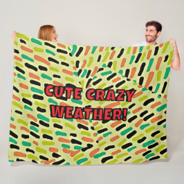 NIEDLICHES CRAZY WETTER Fleece Blanket