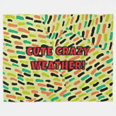 NIEDLICHES CRAZY WETTER Fleece Blanket (Vorderseite (Horizontal))