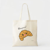 Niedliches Croissant Brot Bonjour Kawaii Tragetasche (Vorne)