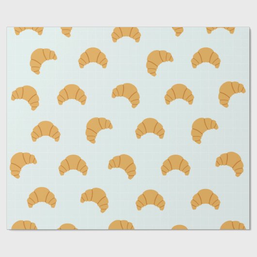 Niedliches Croissant Wrapping Paper Geschenkpapier (Flach)