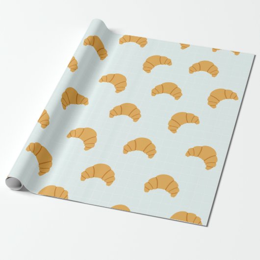 Niedliches Croissant Wrapping Paper Geschenkpapier (Ungerollt)
