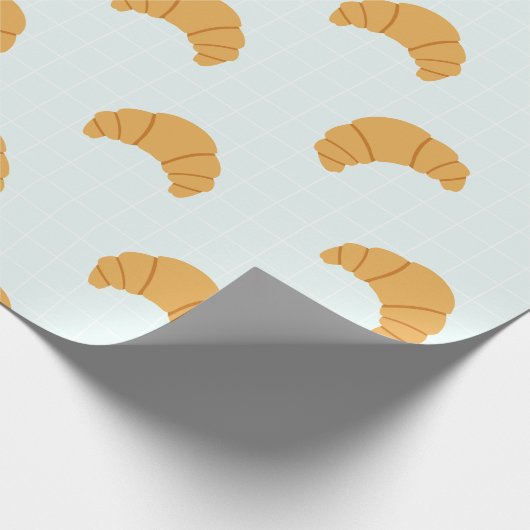Niedliches Croissant Wrapping Paper Geschenkpapier (Ecke)