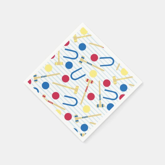 Niedliches Croquet Paper Napkins Serviette (Ecke)