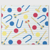 Niedliches Croquet Wrapping Paper Geschenkpapier (Flach)
