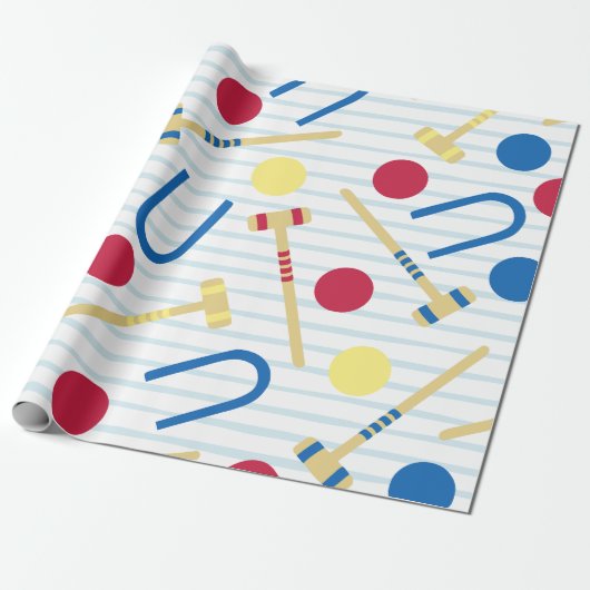 Niedliches Croquet Wrapping Paper Geschenkpapier (Ungerollt)