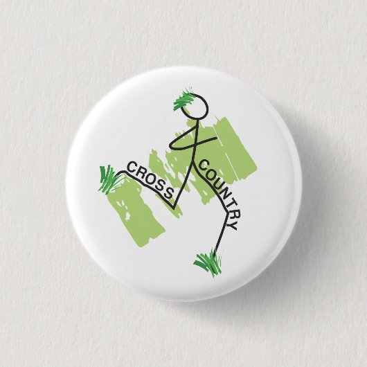 Niedliches Cross Country © Grass Runner Button (Vorderseite)