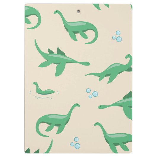 Niedliches Cryptid Loch Ness Monster-Notebook Klemmbrett (Rückseite)