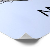 Niedliches Cta individuelle Name & Farbposter Poster (Ecke)