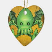 Niedliches Cthulhu Chibi Knien vor mir Keramik Ornament (Links)