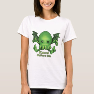Niedliches Cthulhu Chibi Knien vor mir T-Shirt