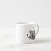 Niedliches Cudly Australia Baby Koala Bear Monogra Espressotasse (Vorderseite Rechts)