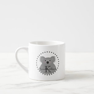 Niedliches Cudly Australia Baby Koala Bear Monogra Espressotasse