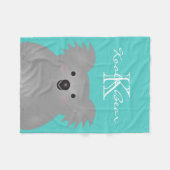 Niedliches Cudly Australia Baby Koala Bear Monogra Fleecedecke (Vorderseite (Horizontal))