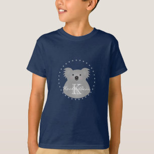Niedliches Cudly Australia Baby Koala Bear Monogra T-Shirt