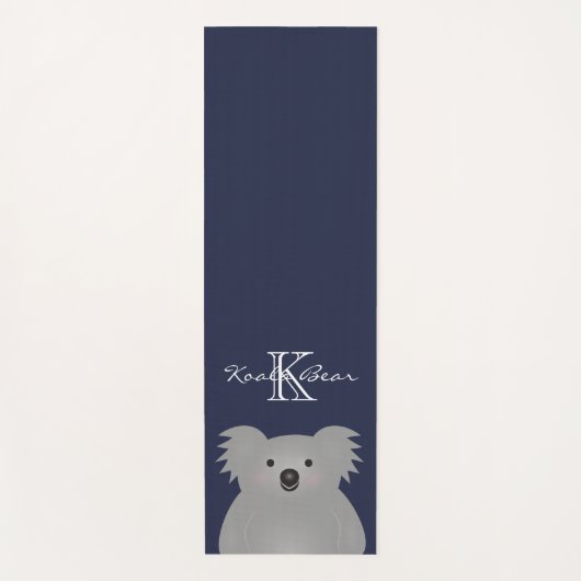 Niedliches Cudly Australia Baby Koala Bear Monogra Yogamatte (Vorderseite)