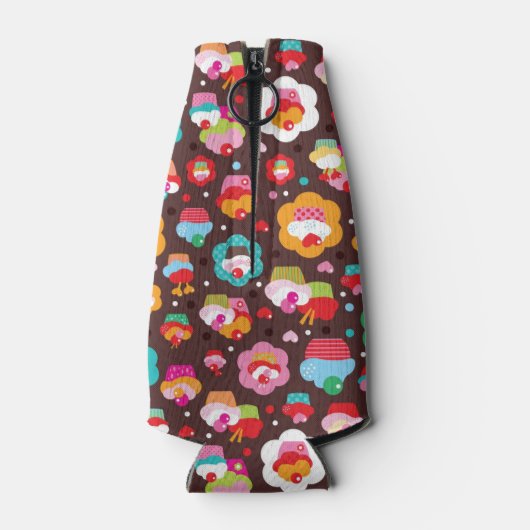 Niedliches Cup Cake-Muster Flaschenkühler (Rückseite)