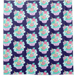 Niedliches Cupcake and Happy Ice Cream Muster Duschvorhang