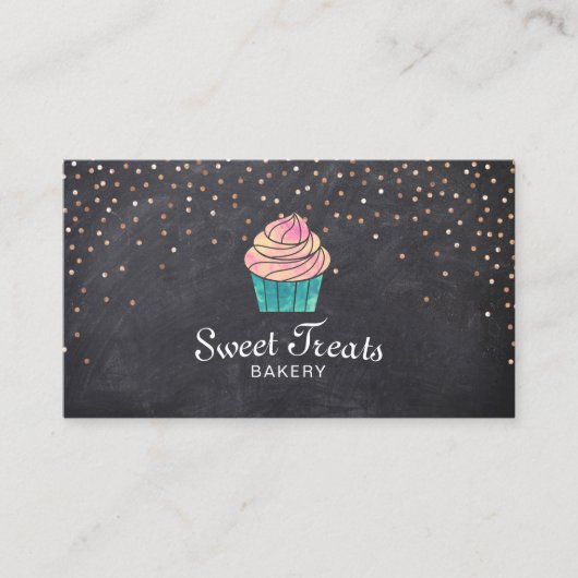 Niedliches Cupcake Bäckerei Süßigkeiten Leckerei H Visitenkarte (Vorderseite)
