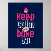 Niedliches Cupcake-Baker-Poster behalten