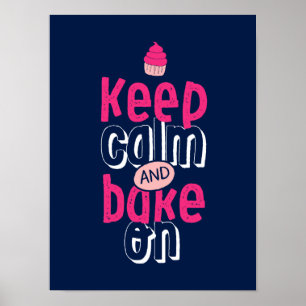 Niedliches Cupcake-Baker-Poster behalten Poster