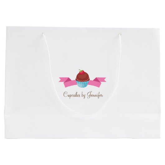 NIEDLICHES Cupcake Business-Geschenktasche Große Geschenktüte (Rückseite)