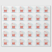 Niedliches Cupcake House Geschenkpapier (Flach)
