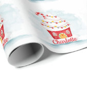 Niedliches Cupcake House Geschenkpapier (Rolleneckpunkt)