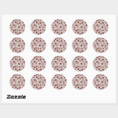 Niedliches Cupcake-Muster Runder Aufkleber (Blatt)
