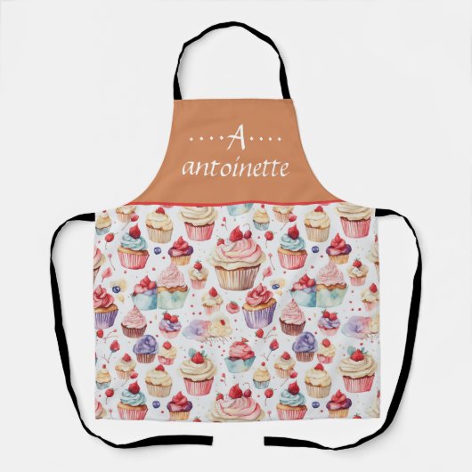 Niedliches Cupcake-Muster Schürze (Vorderseite)