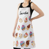 Niedliches Cupcake-Muster, süßes Dessert, Schürze (InSitu)