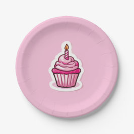Niedliches Cupcake Thema Geburtstag Girl Paper Tel Pappteller