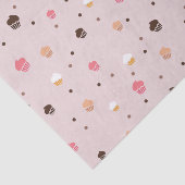 Niedliches Cupcakes Bäckereimuster Rosa Seidenpapier (Ausschnitt)