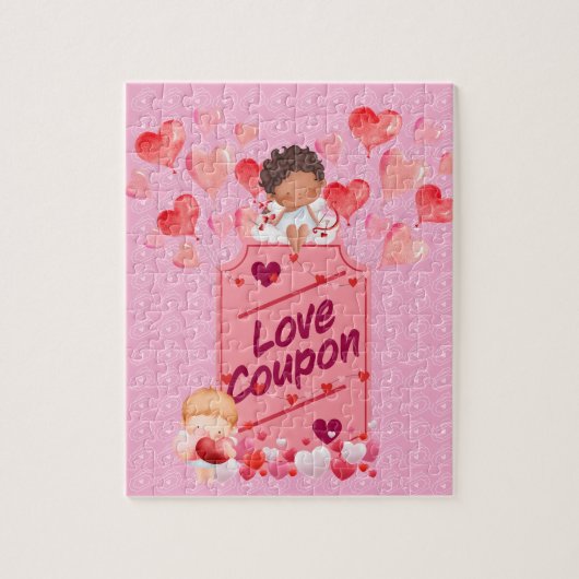 Niedliches Cupid Liebe Coupon Puzzle (Vertikal)