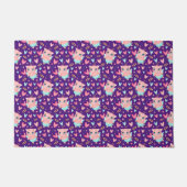 Niedliches Cupid Pig Wharkes Muster Fußmatte (Vorderseite)