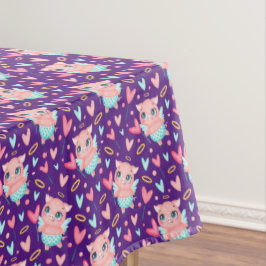 Niedliches Cupid Pig Wharkes Muster Tischdecke