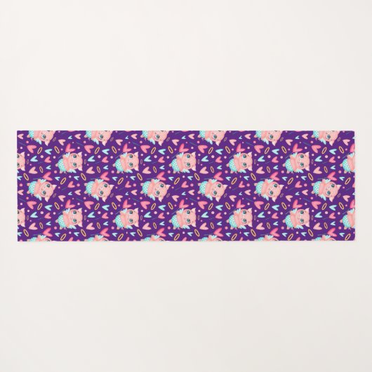 Niedliches Cupid Pig Wharkes Muster Yogamatte (Rückseite (Horizontal))