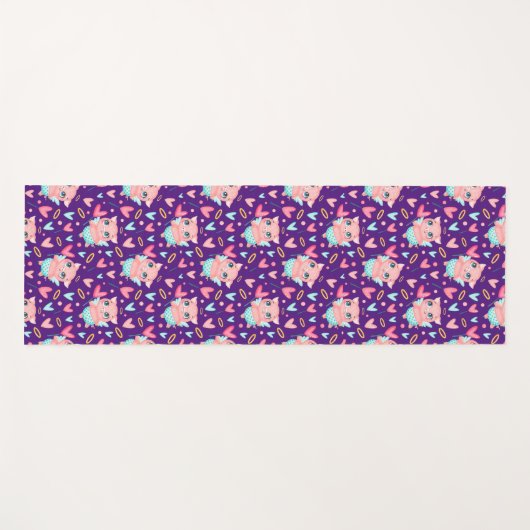 Niedliches Cupid Pig Wharkes Muster Yogamatte (Vorderseite (Horizontal))