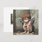 Niedliches Cupid Valentin Einladung (Vorne/Hinten)