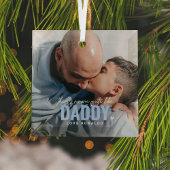 Niedliches Custom Foto Keepake DADDY Geschenk Weih Ornament Aus Glas
